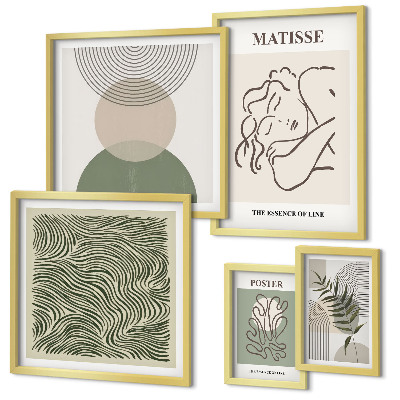 Wanddecoratie compositie Minimalistische plantencomposities