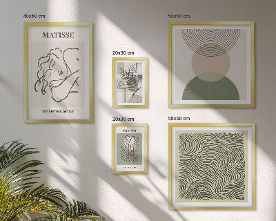 Wanddecoratie compositie Minimalistische plantencomposities