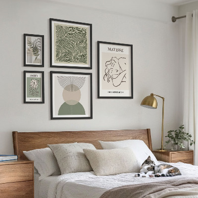 Wanddecoratie compositie Minimalistische plantencomposities
