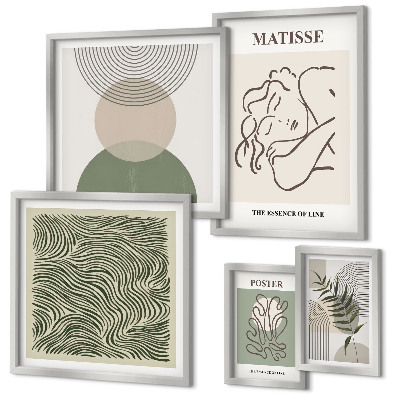Wanddecoratie compositie Minimalistische plantencomposities