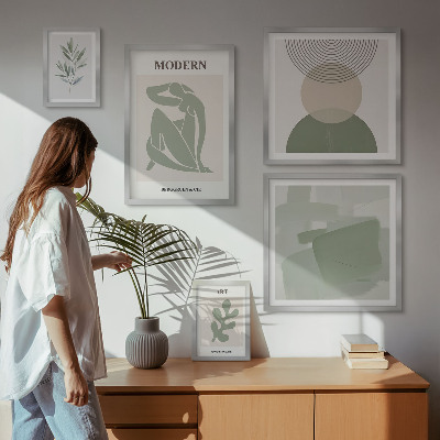Moderne schilderijen set Moderne stijl met abstractie