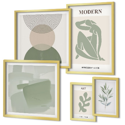 Moderne schilderijen set Moderne stijl met abstractie