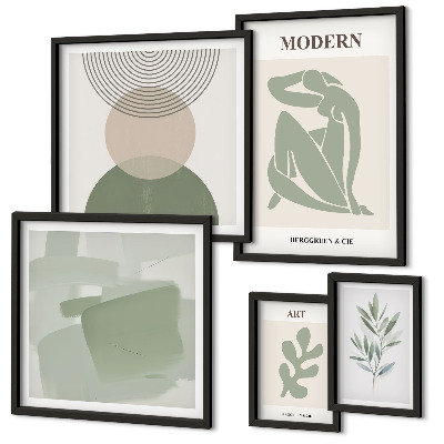 Moderne schilderijen set Moderne stijl met abstractie