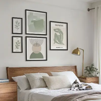 Moderne schilderijenset met abstracte stijl