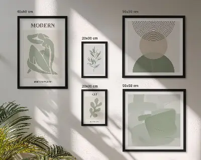 Moderne schilderijenset met abstracte stijl