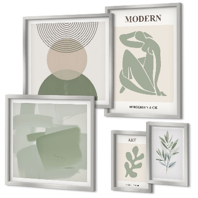 Moderne schilderijen set Moderne stijl met abstractie