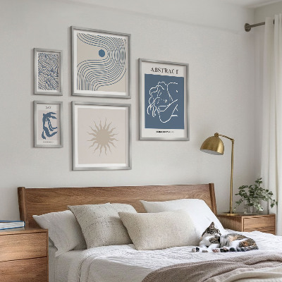 Wanddecoratie compositie Stijlvolle abstracte geometrie