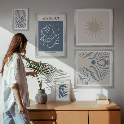 Wanddecoratie compositie Stijlvolle abstracte geometrie
