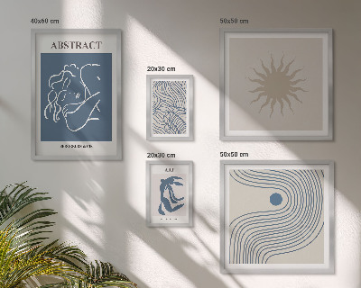 Wanddecoratie compositie Stijlvolle abstracte geometrie