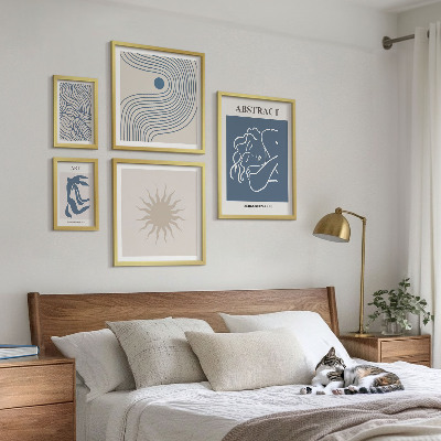 Wanddecoratie compositie Stijlvolle abstracte geometrie