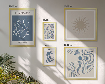 Wanddecoratie compositie Stijlvolle abstracte geometrie