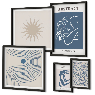 Wanddecoratie compositie Stijlvolle abstracte geometrie