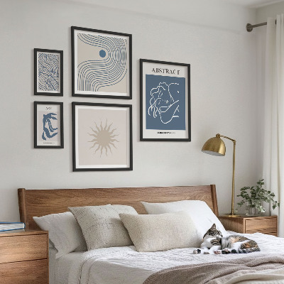 Wanddecoratie compositie Stijlvolle abstracte geometrie