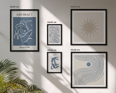 Wanddecoratie compositie Stijlvolle abstracte geometrie