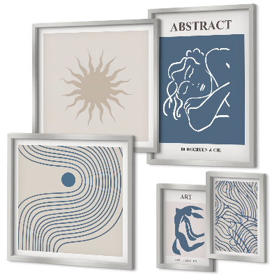 Wanddecoratie compositie Stijlvolle abstracte geometrie