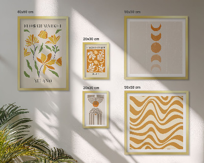 Moderne schilderijen set Stijlvolle bloemdecoraties