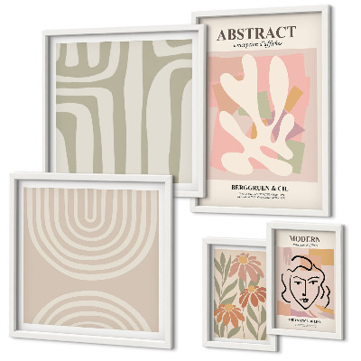 Gallery wall Stijlvolle abstracte planten