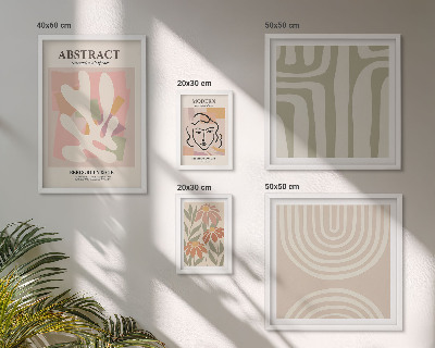Gallery wall Stijlvolle abstracte planten