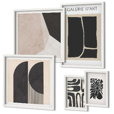 Wanddecoratie compositie Stijlvolle minimalistische graphics