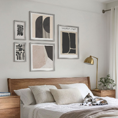 Wanddecoratie compositie Stijlvolle minimalistische graphics