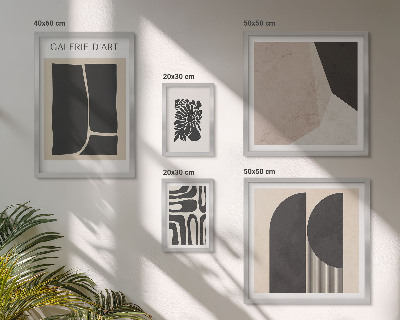 Wanddecoratie compositie Stijlvolle minimalistische graphics