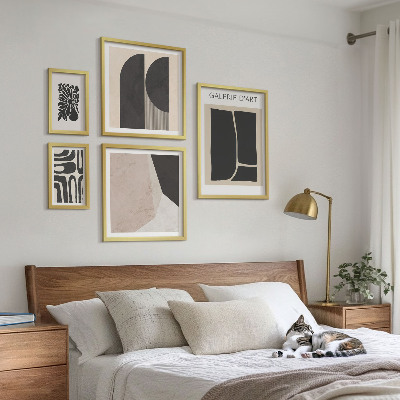 Wanddecoratie compositie Stijlvolle minimalistische graphics