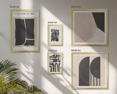 Wanddecoratie compositie Stijlvolle minimalistische graphics