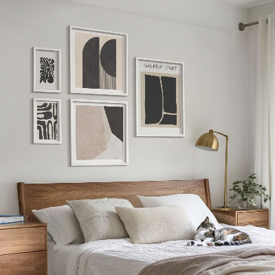 Wanddecoratie compositie Stijlvolle minimalistische graphics