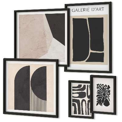 Wanddecoratie compositie Stijlvolle minimalistische graphics
