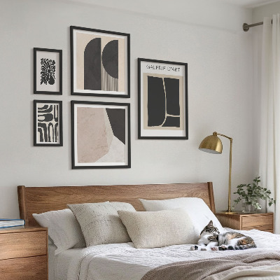 Wanddecoratie compositie Stijlvolle minimalistische graphics