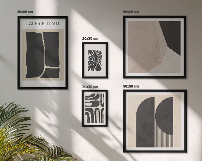 Wanddecoratie compositie Stijlvolle minimalistische graphics
