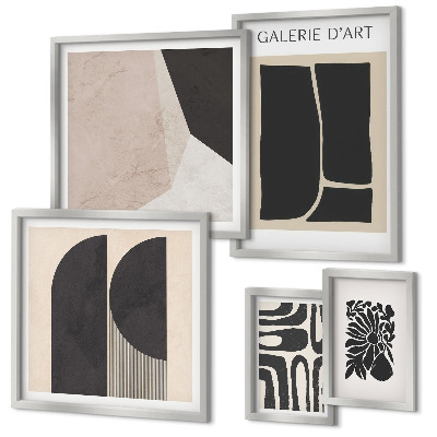 Wanddecoratie compositie Stijlvolle minimalistische graphics