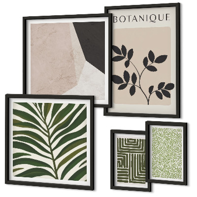 Moderne schilderijen set Moderne plantinspiraties