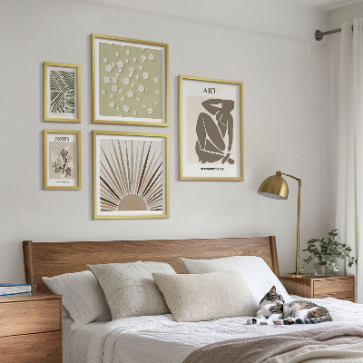 Gallery wall Stijlvolle abstracte plantenafbeeldingen