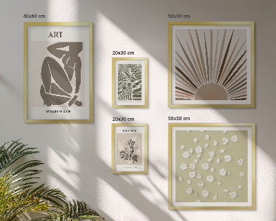 Gallery wall Stijlvolle abstracte plantenafbeeldingen