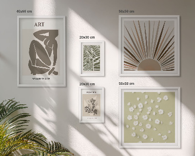 Gallery wall Stijlvolle abstracte plantenafbeeldingen