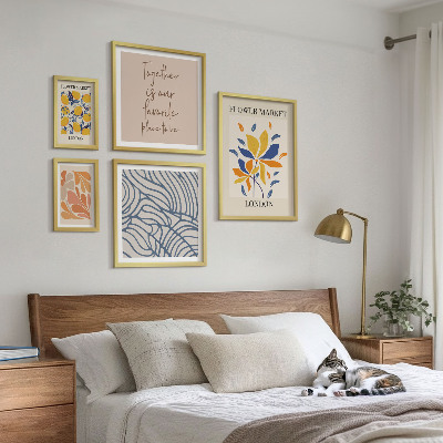 Wanddecoratie compositie Bloemmotieven, Londense inscripties