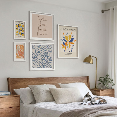 Wanddecoratie compositie Bloemmotieven, Londense inscripties