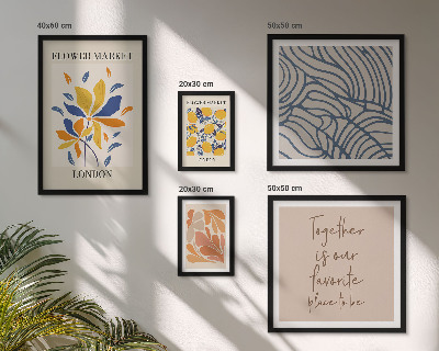Wanddecoratie compositie Bloemmotieven, Londense inscripties