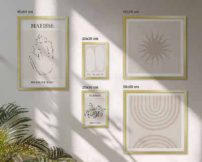 Moderne schilderijen set Minimalistische kunstlijnen