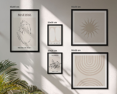 Moderne schilderijen set Minimalistische kunstlijnen