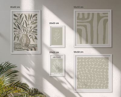 Wanddecoratie compositie Scandinavische plantenpatronen