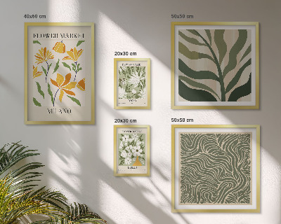 Moderne schilderijen set Moderne plantmotieven