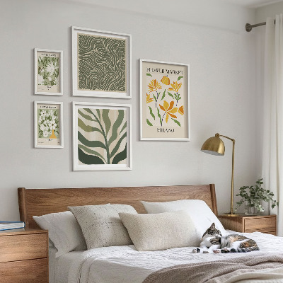 Moderne schilderijen set Moderne plantmotieven