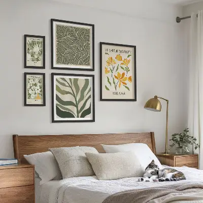 Moderne schilderijenset met plantmotieven
