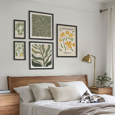 Moderne schilderijen set Moderne plantmotieven