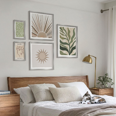 Gallery wall Stijlvolle abstracte plantenafbeeldingen