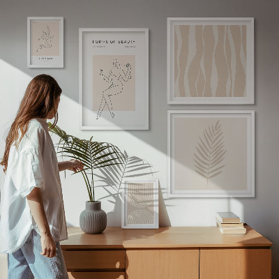 Moderne schilderijen set Prachtige minimalistische motieven