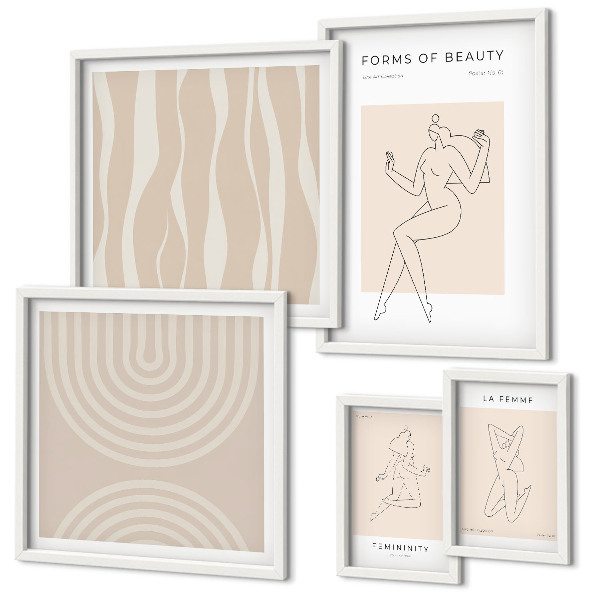 Gallery wall Minimalistische vormen van schoonheid
