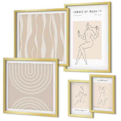 Gallery wall Minimalistische vormen van schoonheid